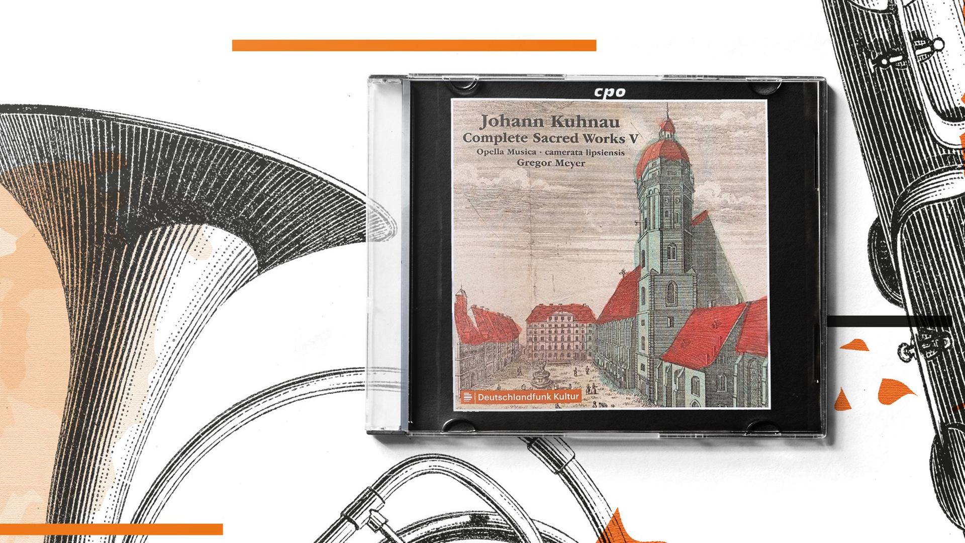 Eine historische Abbildung der Thomaskirche in einer graphischen Bearbeitung, bei der die Dächer der Kirche und der umstehenden Häuser rot markiert sind. Eine historische Abbildung der Thomaskirche in einer graphischen Bearbeitung, bei der die Dächer der Kirche und der umstehenden Häuser rot markiert sind.