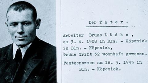 Der Berliner Bruno Lüdke, 1943 polizeilich erfasst und als Serienmörder verdächtigt.