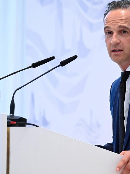 Aussenminister Heiko Maas bei seiner Rede zur Eröffnung des 18. Petersburger Dialog 2019 in Koenigswinter