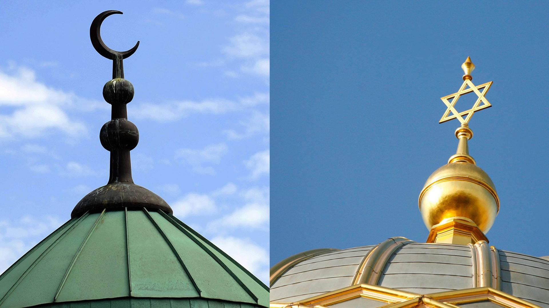 Moschee in Mannheim und Synagoge in Berlin