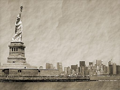 Die Freiheitsstatue von New York - Symbol für den Traum vieler Auswanderer.