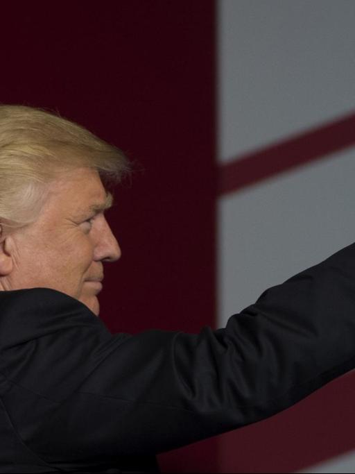 Donald Trump nach einer Rede in Washington DC im Juni 2016.