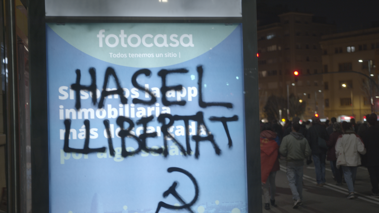 Proteste gegen die Verhaftung des Rappers Pablo Hasél Proteste gegen die Verhaftung des Rappers Pablo Hasél