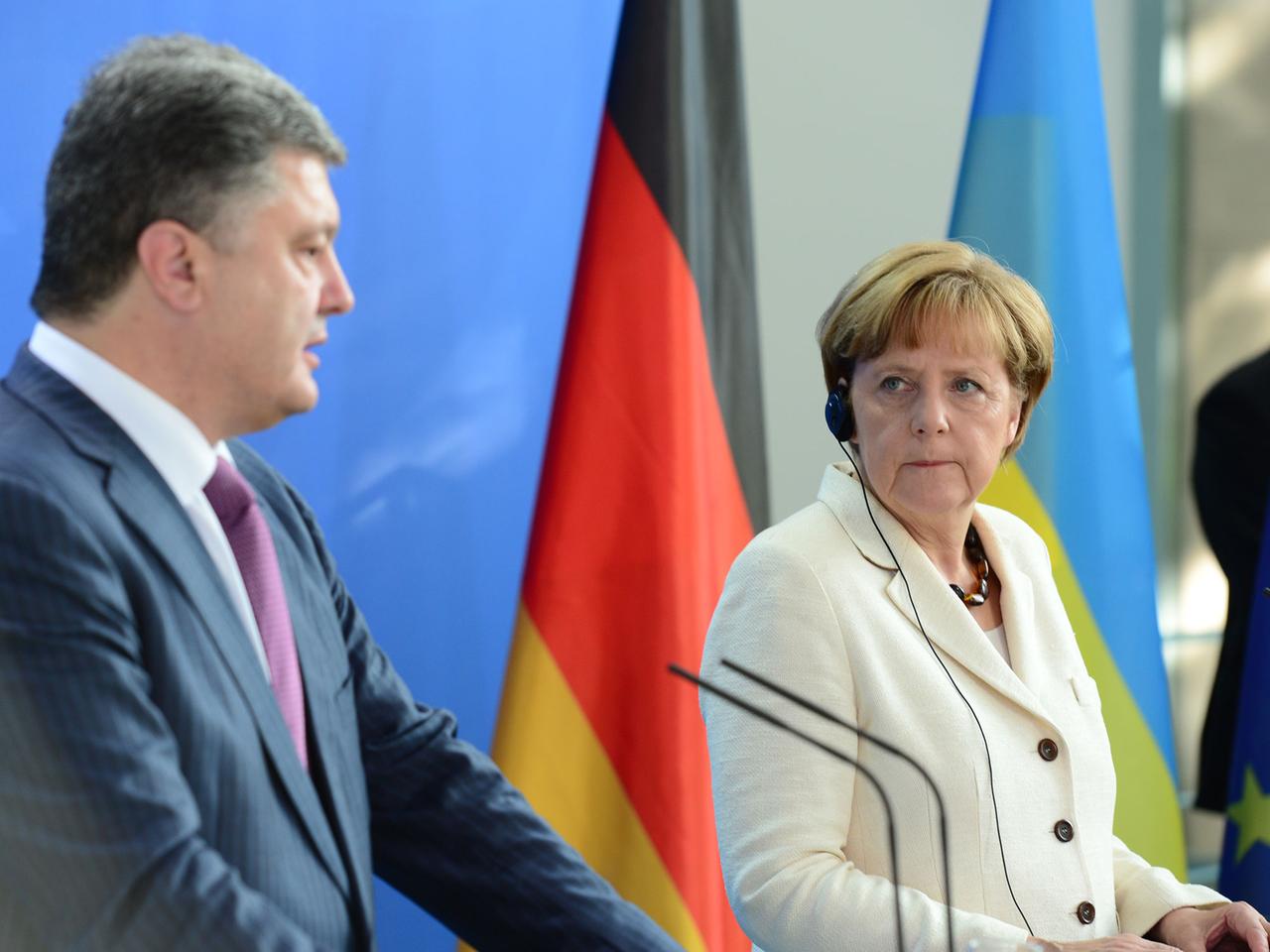 Bundeskanzlerin Angela Merkel und Ukraines Staatspräsident Petro Poroschenko Bundeskanzlerin Angela Merkel und Ukraines Staatspräsident Petro Poroschenko