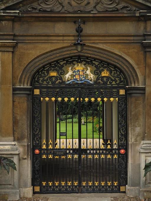 Eingangstor zum Garten vom "Christ's College", St. Andrews Street, Cambridge, Cambridgeshire.