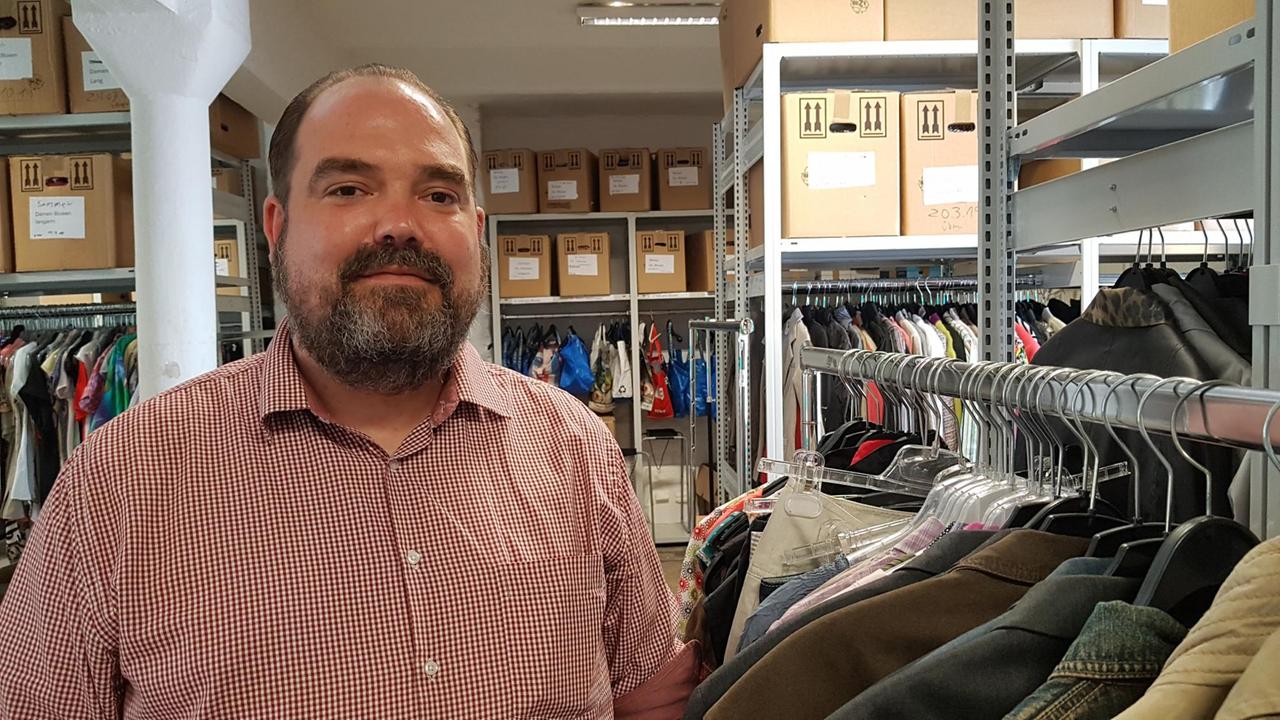 Thomas Ahlmann, Leiter des Dachverbands "Fairwertung" aus gemeinnützigen Altkleidersammlern Thomas Ahlmann, Leiter des Dachverbands "Fairwertung" aus gemeinnützigen Altkleidersammlern