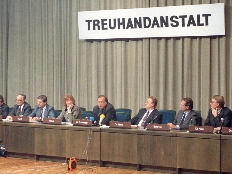 Pressekonferenz der Treuhandanstalt