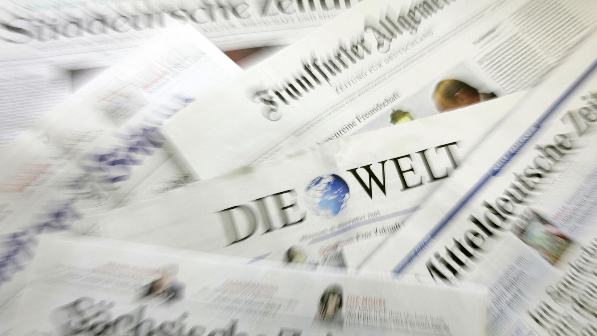 Verschiedene deutsche Tageszeitungen liegen zur Presseschau bereit. Verschiedene deutsche Tageszeitungen liegen zur Presseschau bereit.