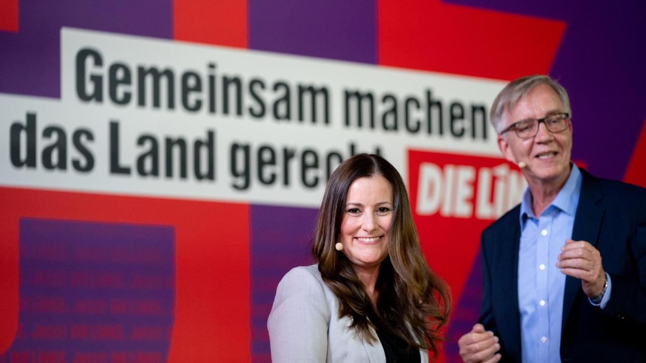 Janine Wissler, Parteivorsitzende der Partei Die Linke, und Dietmar Bar...</p>

                        <a href=