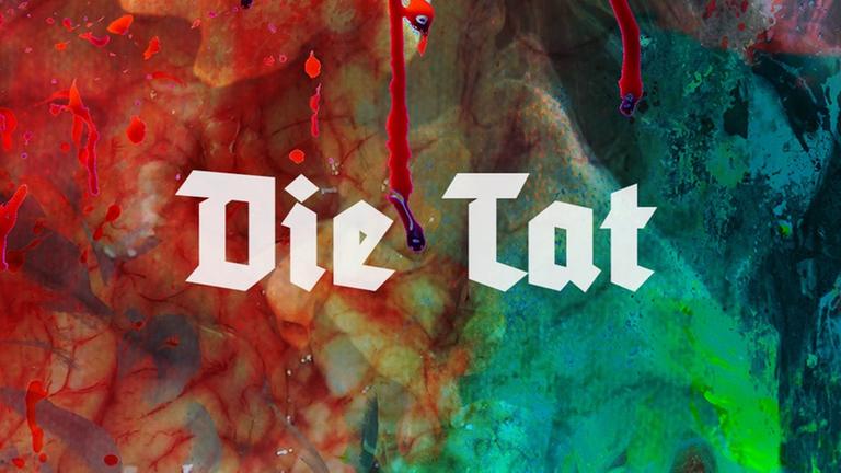 Die Grafik zeigt ausschnittweise einen Darm, überblendet in Neonfarben und den Schriftzug in weiß: "Die Tat" Die Grafik zeigt ausschnittweise einen Darm, überblendet in Neonfarben und den Schriftzug in weiß: "Die Tat"