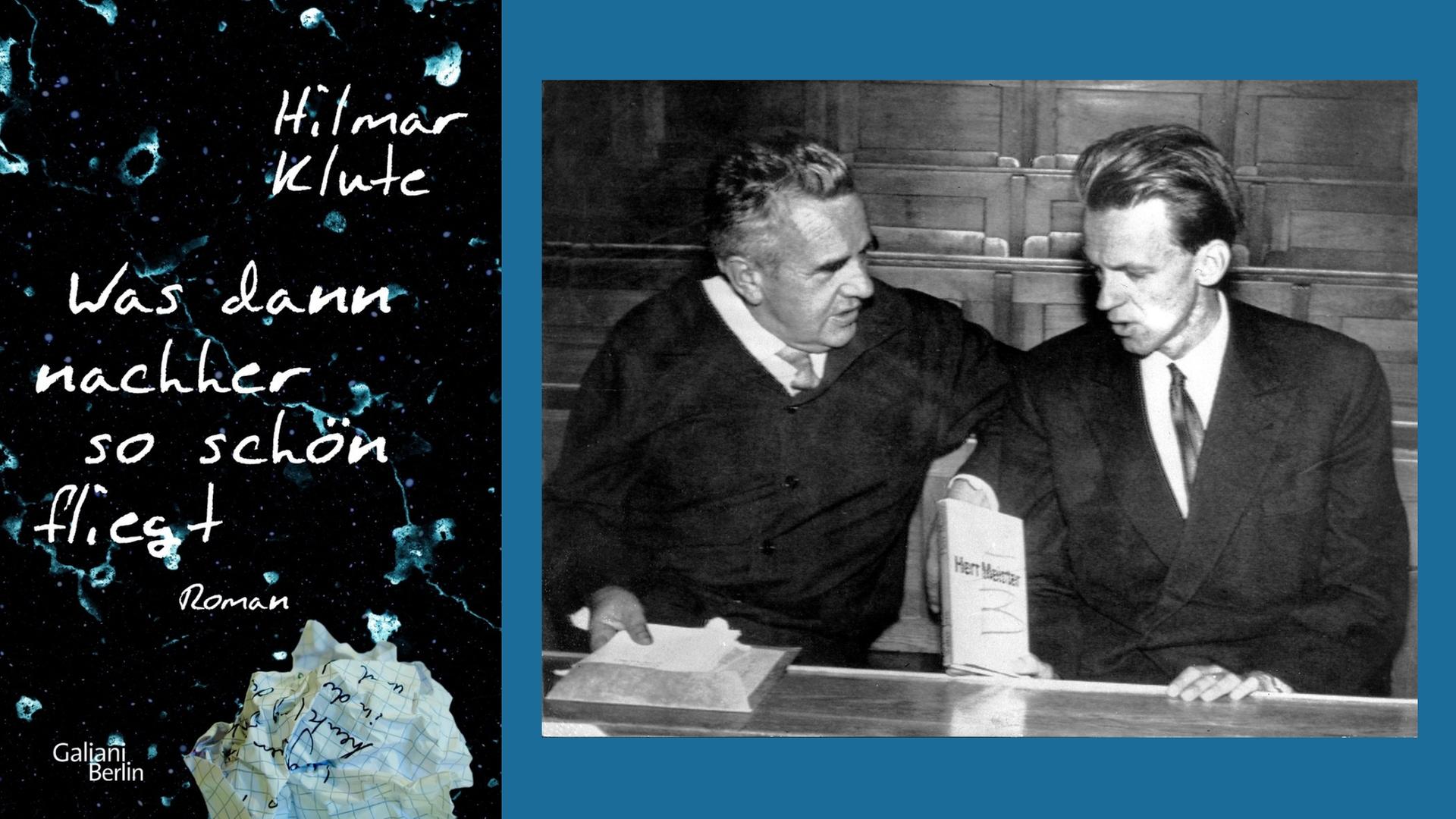 Buchcover: Hilmar Klute: „Was dann nachher so schön fliegt“; Foto: Der Literaturwissenschaftler und Schriftsteller Walter Jens (r) und der Leiter der Gruppe 47, Hans-Werner Richter (l) Buchcover: Hilmar Klute: „Was dann nachher so schön fliegt“; Foto: Der Literaturwissenschaftler und Schriftsteller Walter Jens (r) und der Leiter der Gruppe 47, Hans-Werner Richter (l)