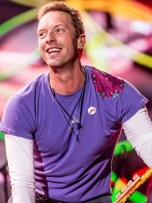 Coldplay-Sänger Chris Martin bei einem Konzert in Mailand.
