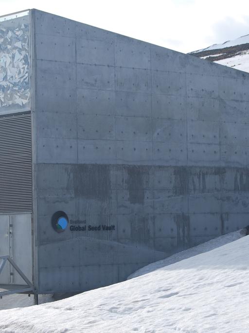So sieht er von außen aus: der Samenbunker in Spitzbergen.