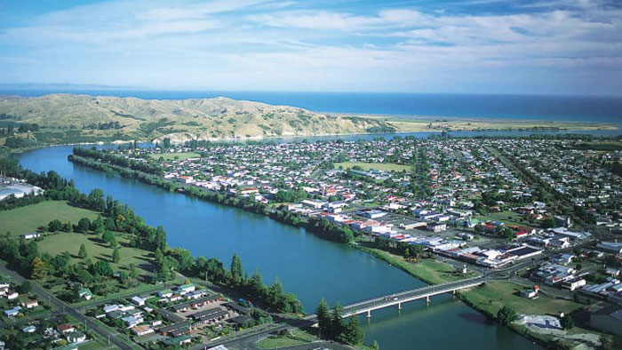 Blick auf Wairoa. Blick auf Wairoa.