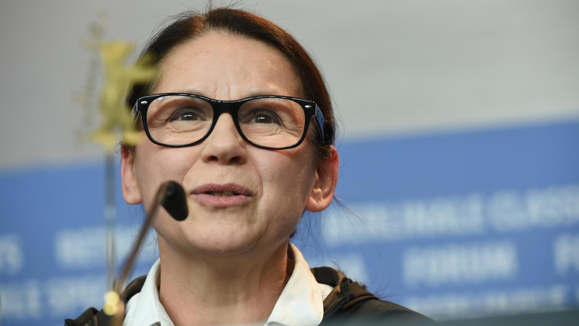 Die ungarische Regisseurin Ildikó Enyedi auf der 67. Berlinale bei der Vorstellung ihres Wettbewerbsbeitrags "On Body and Soul". Die ungarische Regisseurin Ildikó Enyedi auf der 67. Berlinale bei der Vorstellung ihres Wettbewerbsbeitrags "On Body and Soul".