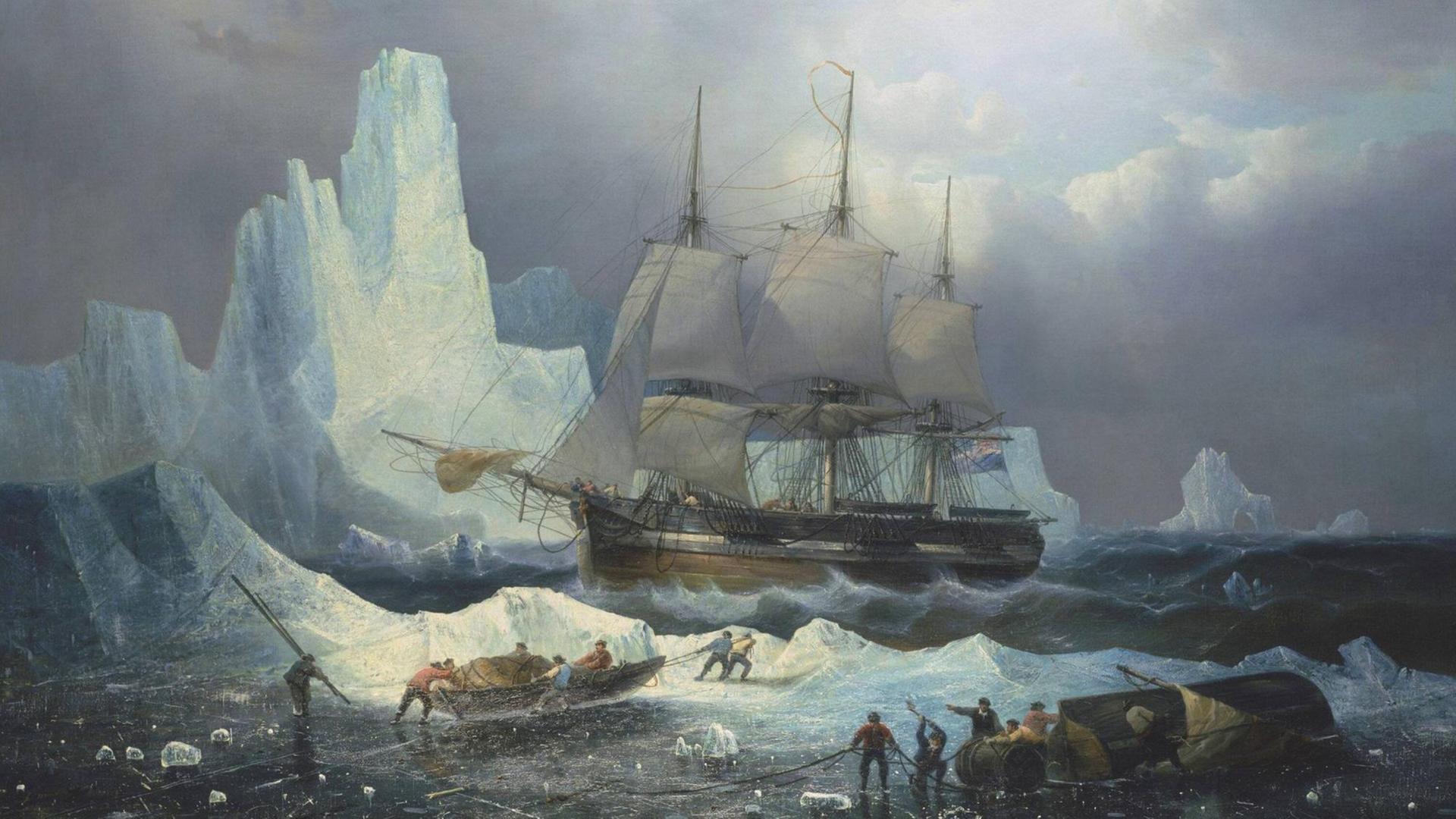 Eine Zeichnung der "Erebus", die John Franklin bei seiner letzten Expedition genutzt hat. Eine Zeichnung der "Erebus", die John Franklin bei seiner letzten Expedition genutzt hat.