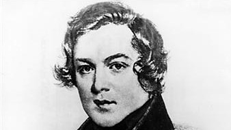 Der Komponist Robert Schumann auf einer zeitgenössischen Zeichnung Der Komponist Robert Schumann auf einer zeitgenössischen Zeichnung