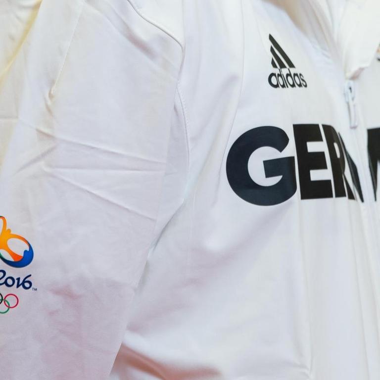 Ein Trainingsanzug eines deutschen Sportlers bei den Olympischen Spielen 2016 in Rio.