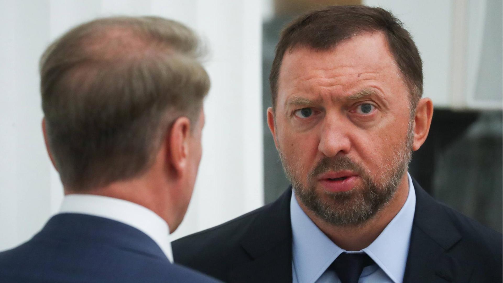 Sberbank CEO and Chairman of the Executive Board German Gref (L) and Rusal President and Management Board Member Oleg Deripaska talking ahead of a meeting of Russian President Vladimr Putin with Russian businessmen at the Moscow Kremlin. Sberbank CEO and Chairman of the Executive Board German Gref (L) and Rusal President and Management Board Member Oleg Deripaska talking ahead of a meeting of Russian President Vladimr Putin with Russian businessmen at the Moscow Kremlin.