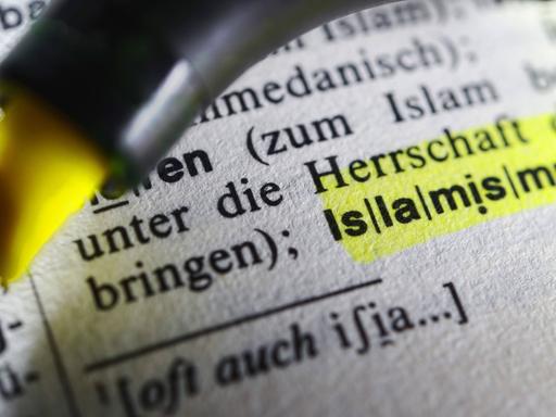 Das Wort Islamismus in einem Lexikon markiert.