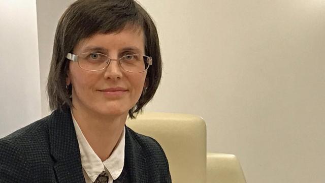 Elizabete Krivcova, Kommunalpolitikerin der als russlandfreundlich geltenden Partei "Harmonie" in Jurmala, Lettland