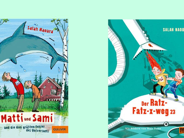 Zwei Buchcover des Berliner Autors Salah Naoura