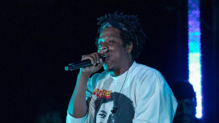 Der Rapper Jay-Z bei einem Konzert Der Rapper Jay-Z bei einem Konzert
