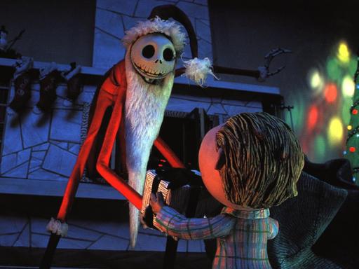 Filmstill aus Tim Burton's "Nightmare before Christmas", 1993.