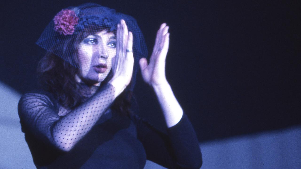 Die britische Sängerin, Pianistin und Songwriterin Kate (Catherine) Bush auf der Bühne während ihrer Tournee im Jahr 1979 im Circus Krone in München im Rahmen ihrer "Lionheart"-Tournee Die britische Sängerin, Pianistin und Songwriterin Kate (Catherine) Bush auf der Bühne während ihrer Tournee im Jahr 1979 im Circus Krone in München im Rahmen ihrer "Lionheart"-Tournee