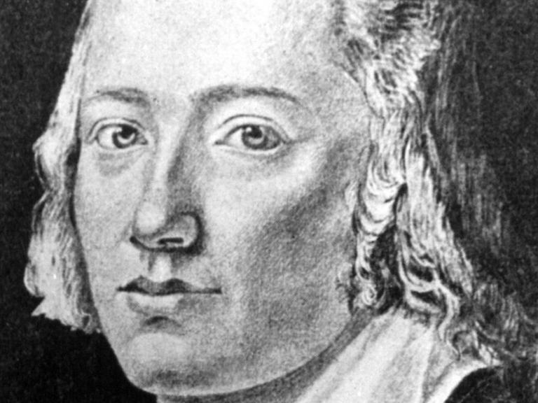 Zeitgenössische Darstellung des Schriftstellers und Dichters Johann Christian Friedrich Hölderlin