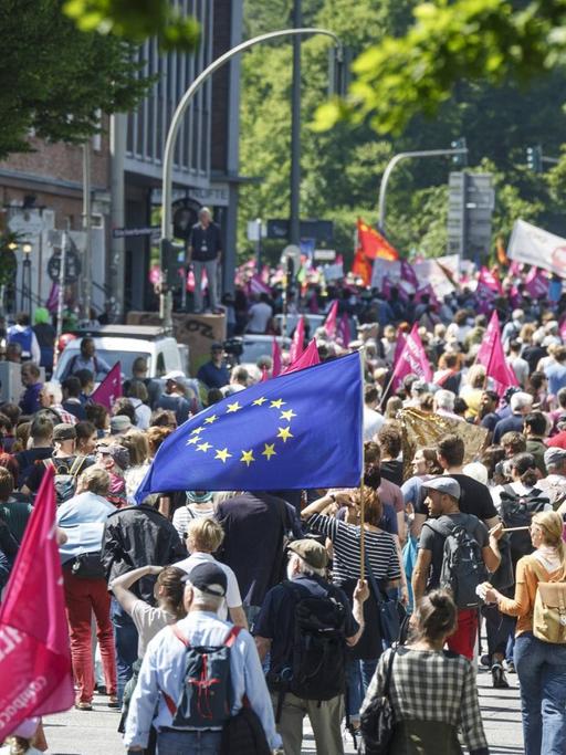 "1 Europa für alle"- Demo in Hamburg am 19.05.2016, organisiert von politischen Gruppen, NGOs und Gewerkschaften