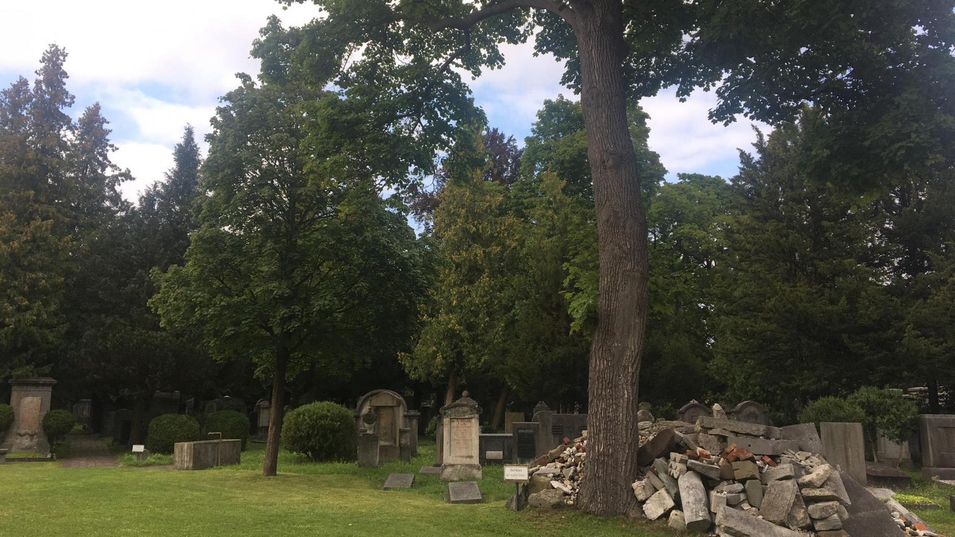 Der alte Israelitische Friedhof in München zerfällt. Der alte Israelitische Friedhof in München zerfällt.
