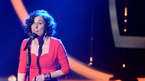 Jazz-Sängerin Lisa Bassenge bei der Verleihung des Echo Jazz 2014