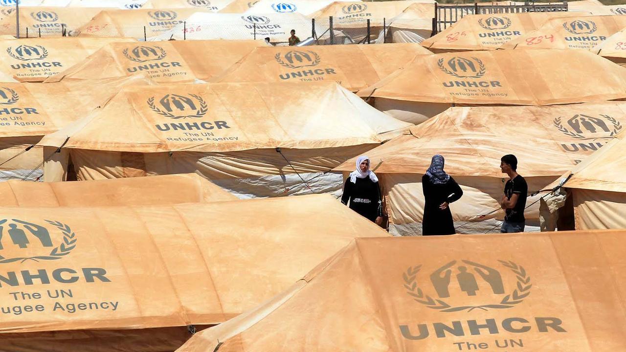 Syrische Flüchtlinge in einem Camp in Jordanien 2012 Syrische Flüchtlinge in einem Camp in Jordanien 2012