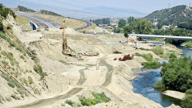 Bauarbeiten an der Struma-Autobahn in Bulgarien