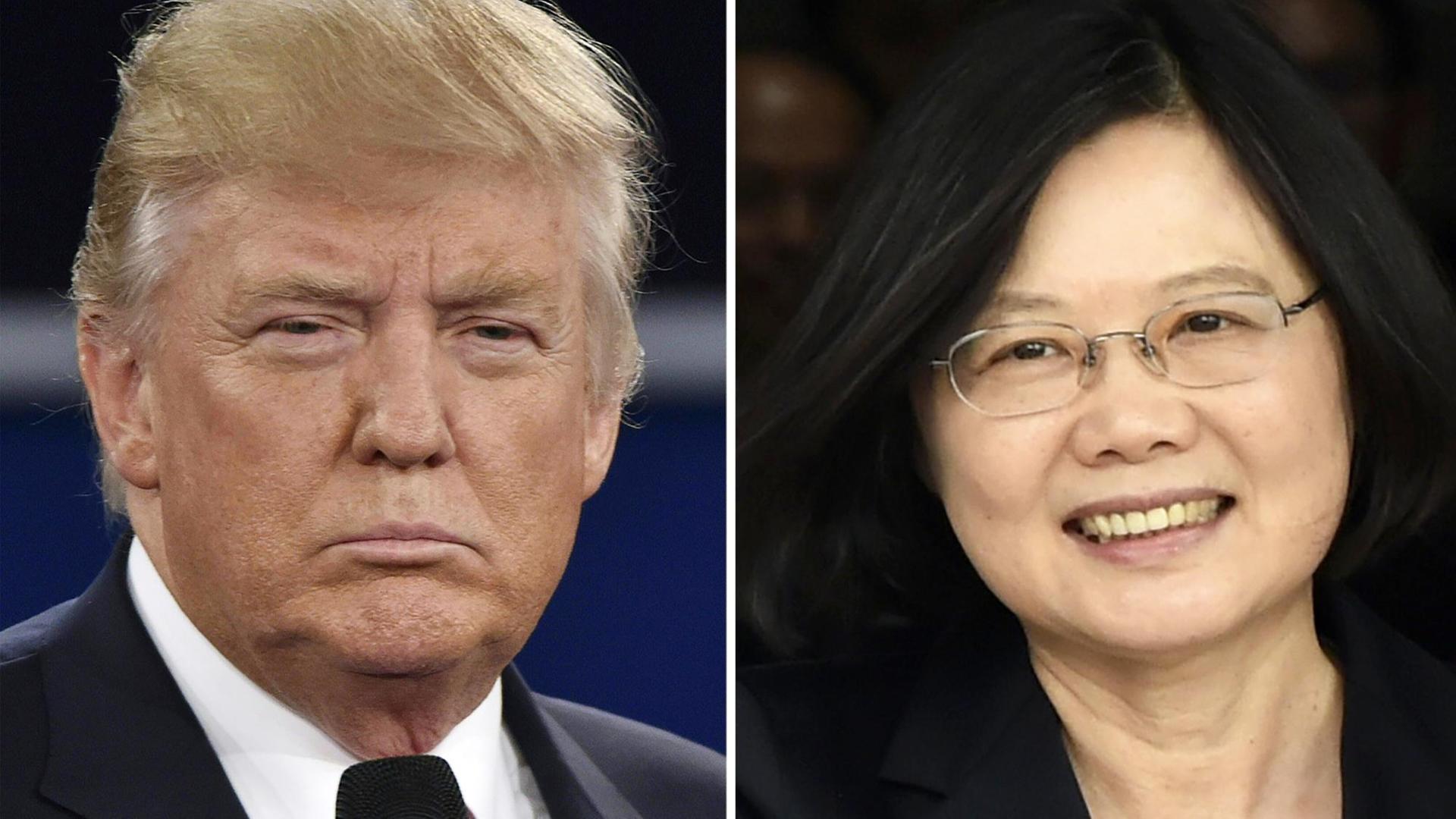 Der designierte US-Präsident Donald Trump und die taiwanische Präsidentin Tsai Ing-wen Der designierte US-Präsident Donald Trump und die taiwanische Präsidentin Tsai Ing-wen