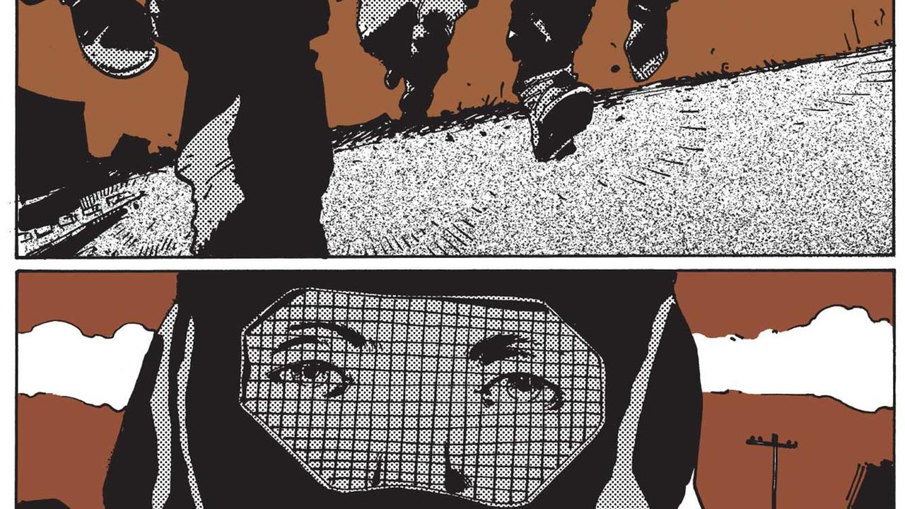 Ausschnitt aus dem Comic "Kriegszeiten - Eine grafische Reportage über Soldaten, Politiker und Opfer in Afghanistan" von David Schraven, Vincent Burmeister