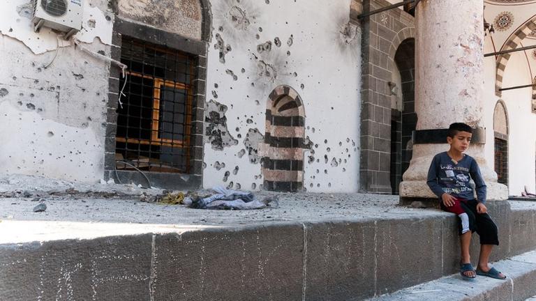 Zerstörte Fatih-Pascha-Moschee in Diyarbakir
