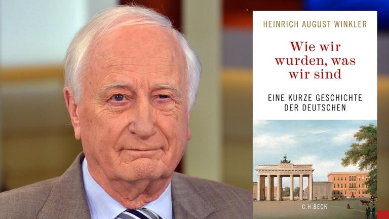 Konterfei des Historikers Heinrich August Winkler während einer Talkschow aus dem Jahre 2017. Neben ihm das Buchcover seines jüngsten Buches "Wie wir wurden, was wir sind. Eine kurze Geschichte der Deutschen", worauf das Brandenburger Tor abgebildet ist. Konterfei des Historikers Heinrich August Winkler während einer Talkschow aus dem Jahre 2017. Neben ihm das Buchcover seines jüngsten Buches "Wie wir wurden, was wir sind. Eine kurze Geschichte der Deutschen", worauf das Brandenburger Tor abgebildet ist.