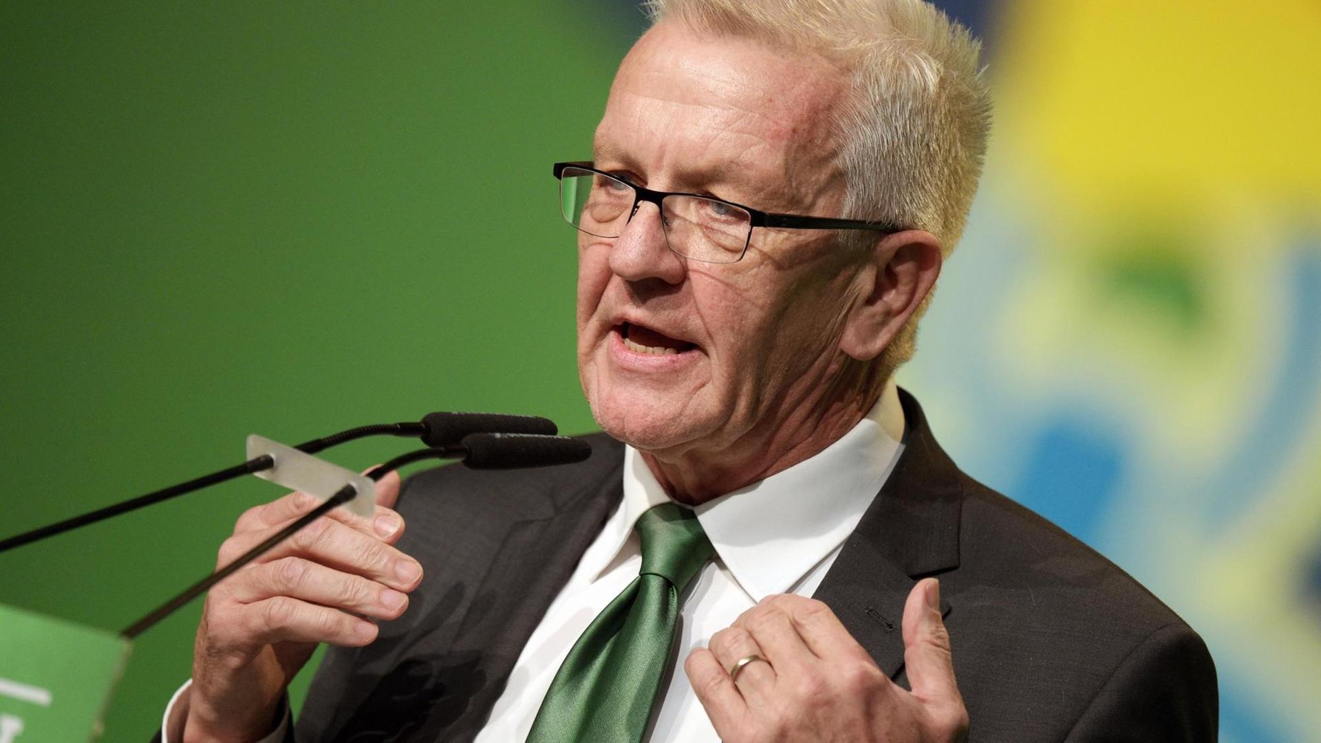 Der baden-württembergische Ministerpräsident Winfried Kretschmann Der baden-württembergische Ministerpräsident Winfried Kretschmann