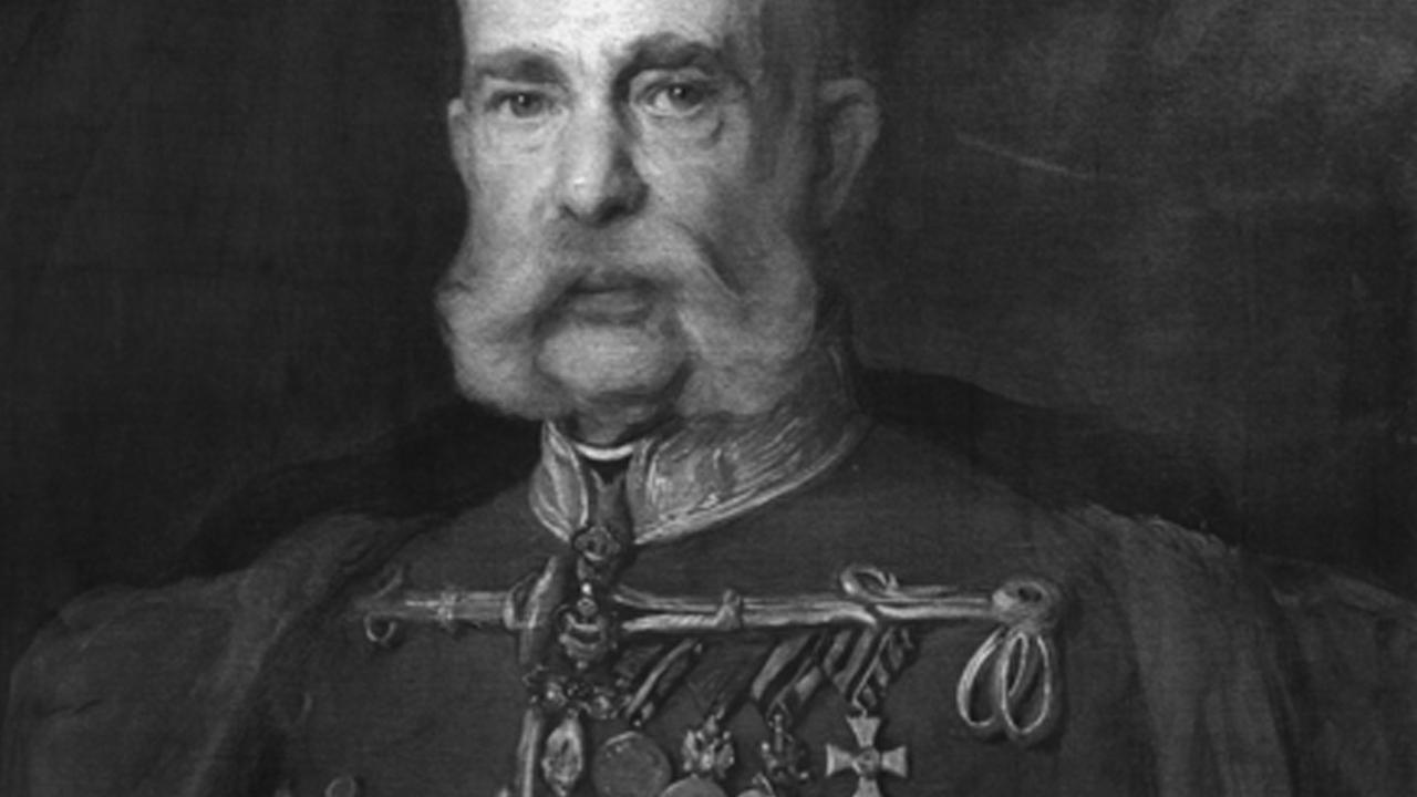 Kaiser Franz Joseph I. von Österreich, Gemälde von E. Laszor, 1899 Kaiser Franz Joseph I. von Österreich, Gemälde von E. Laszor, 1899