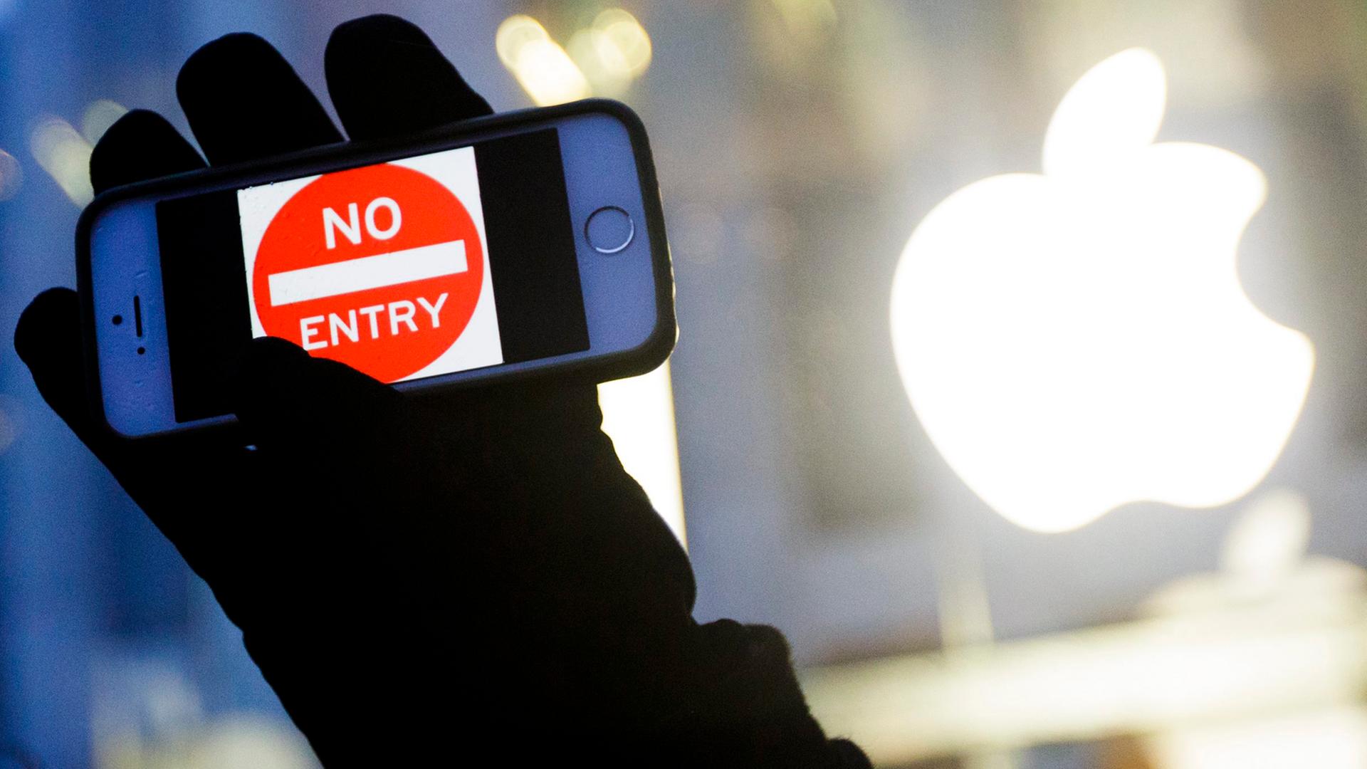 Protest gegen die Entsperren eines iPhones Protest gegen die Entsperren eines iPhones