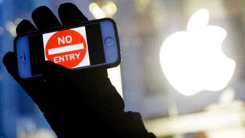 Protest gegen die Entsperren eines iPhones