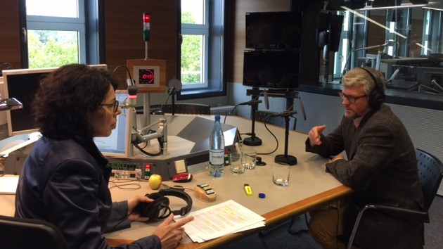 Andrej Melnyk, ukrainischer Botschafter in Deutschland, beim Interview der Woche im DLF mit Sabine Adler Andrej Melnyk, ukrainischer Botschafter in Deutschland, beim Interview der Woche im DLF mit Sabine Adler