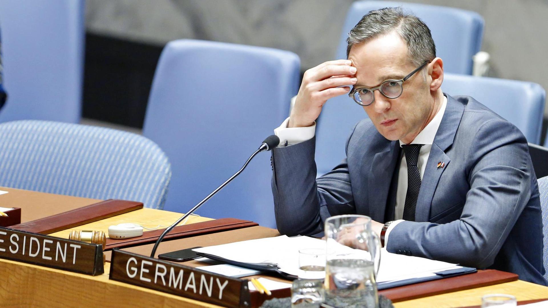 Außenminister Heiko Maas im UN-Sicherheitsrat. Außenminister Heiko Maas im UN-Sicherheitsrat.