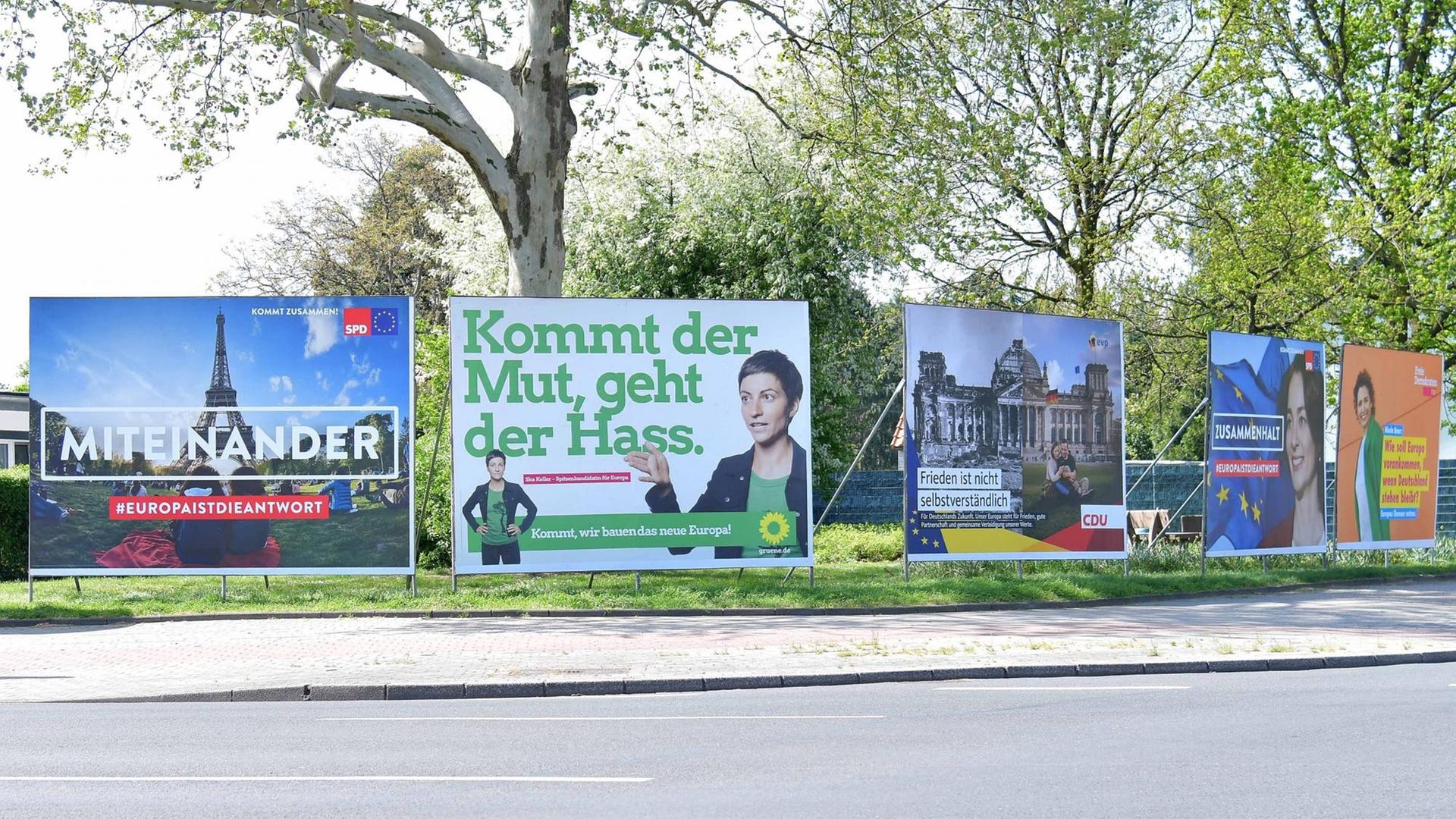 Wahlplakate zur Europawahl 2019 in Oberhausen Wahlplakate zur Europawahl 2019 in Oberhausen
