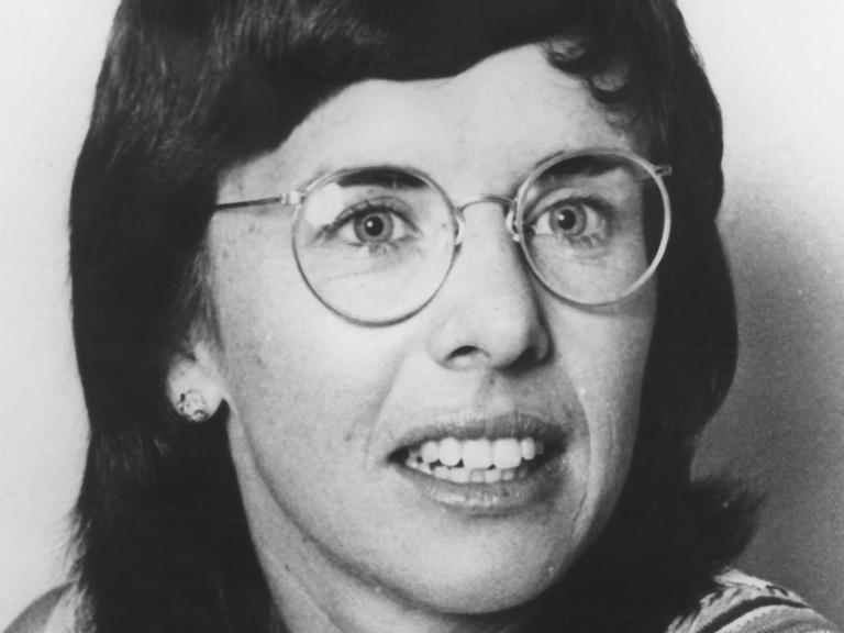 Die amerikanische Tennisspielerin Billie Jean King am 22.6.1973 in New York Die amerikanische Tennisspielerin Billie Jean King am 22.6.1973 in New York