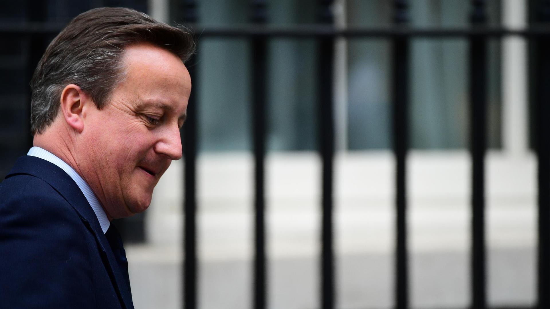 Großbritanniens Premierminister David Cameron vor Downing Street Numer 10. Großbritanniens Premierminister David Cameron vor Downing Street Numer 10.