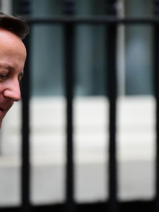 Großbritanniens Premierminister David Cameron vor Downing Street Numer 10.