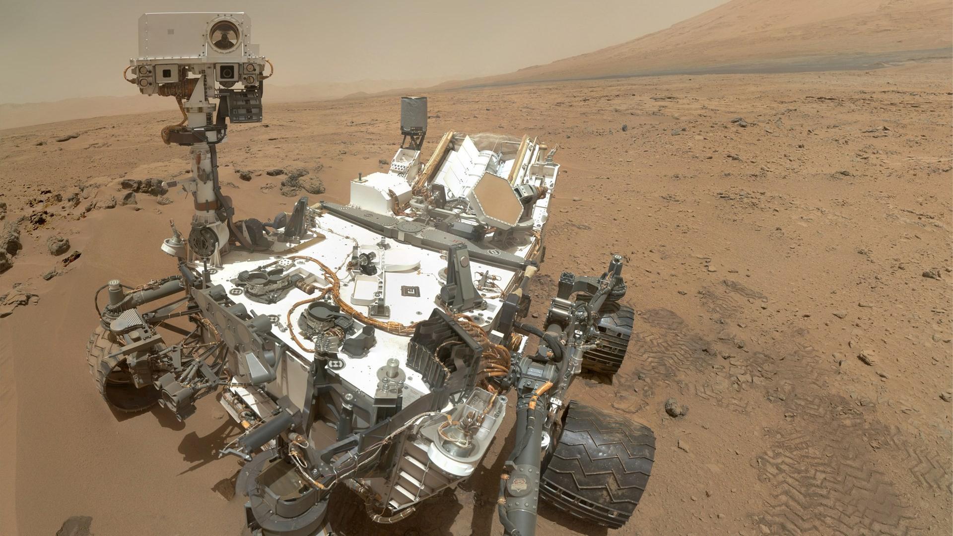 Der Rover Curiosity sucht auf dem Mars nach Wasser